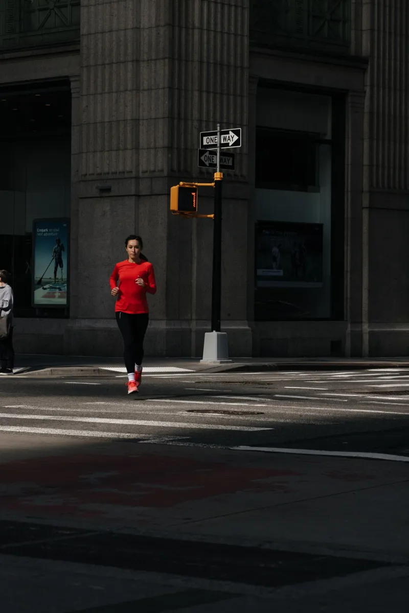 Salomon Sense Aero LS Tee Women's Running Top in Fiery Red-8